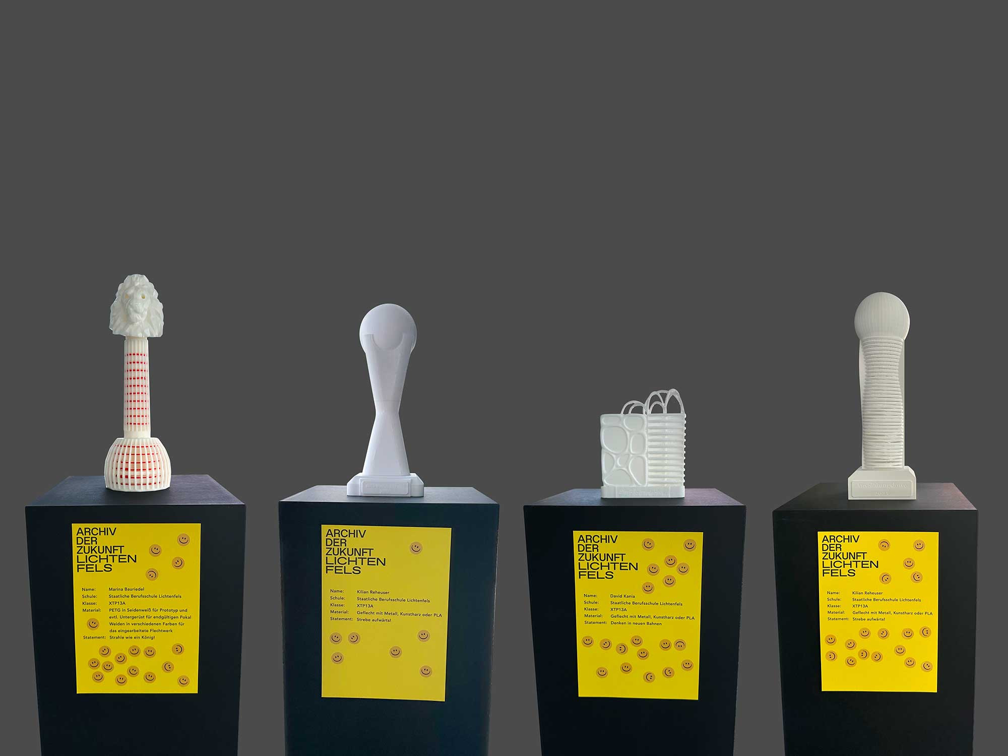 4 Desingentwürfe zum Ausbildungslöwen 2025.