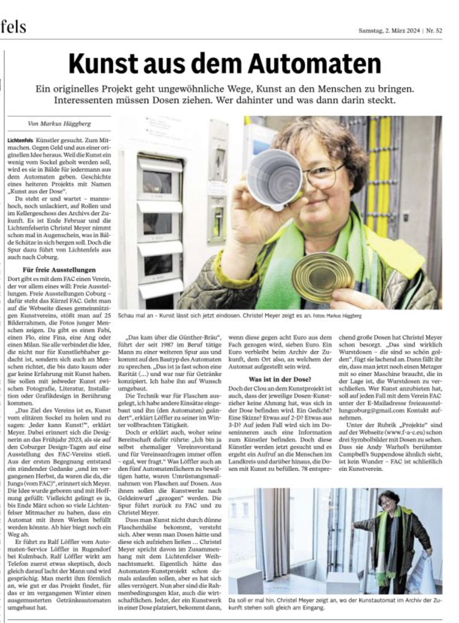 Zeitungsbericht im OT