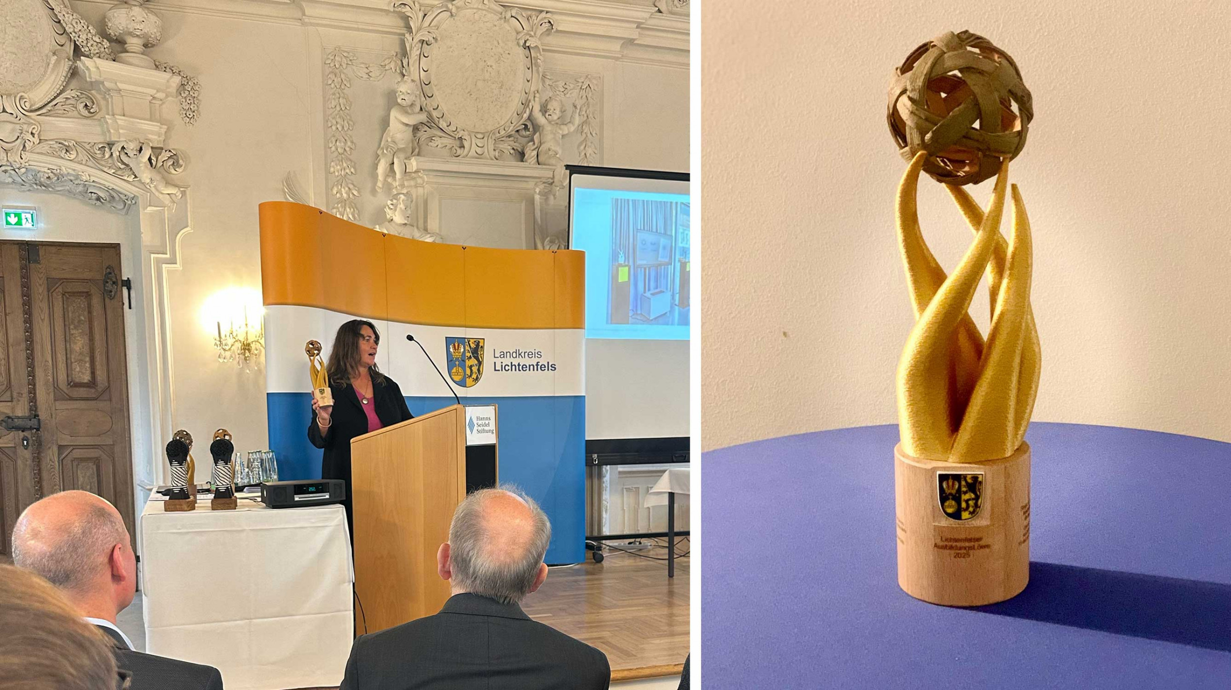 Sini Gregor mit dem Gewinnerpokal für die beste Quote.