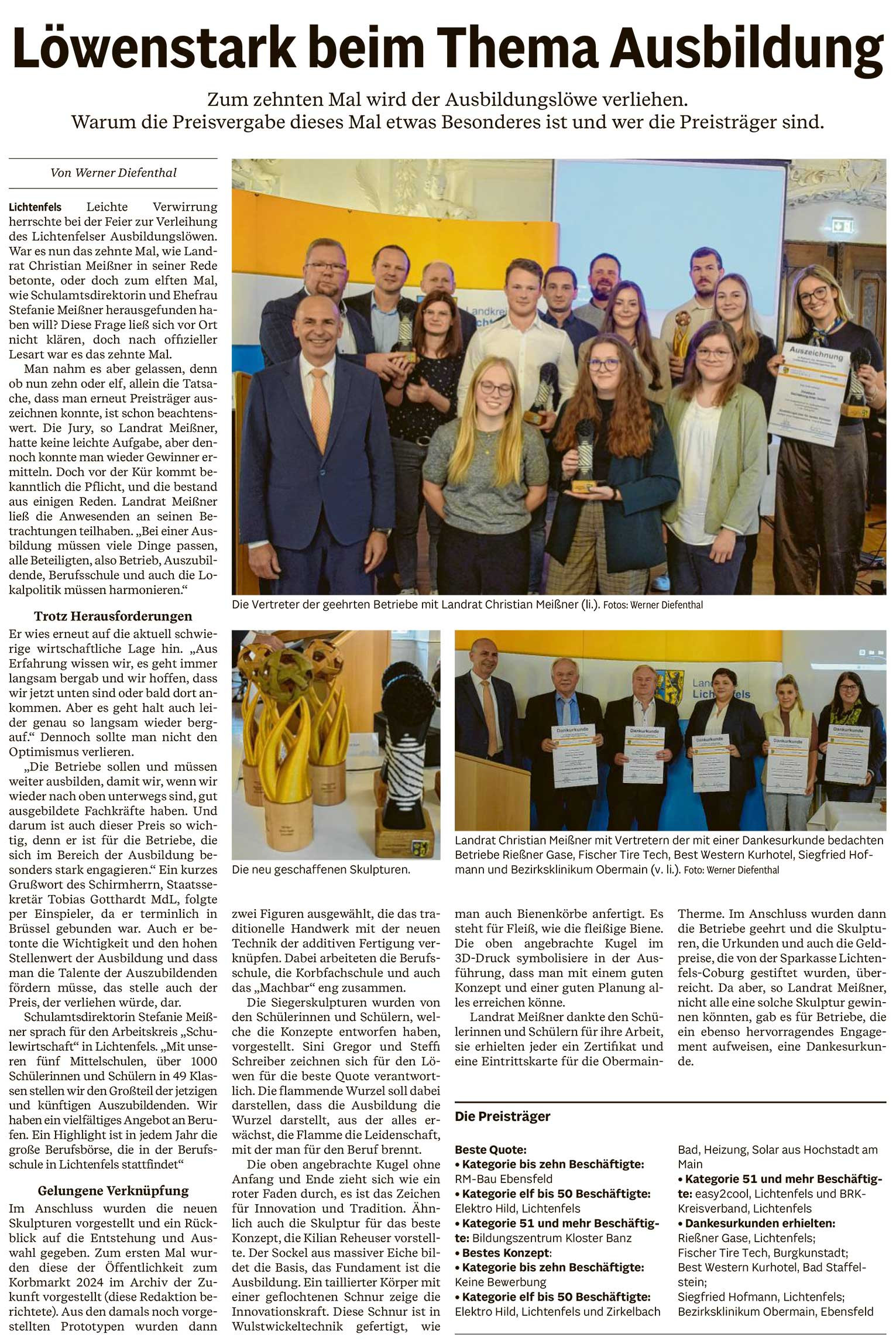 Preisverleihung Ausbildungslöwe 2025