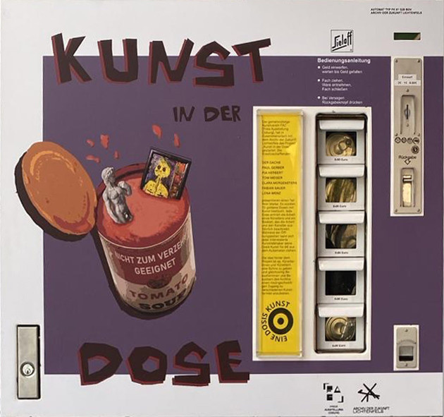 Kunst im Dosenautomaten.